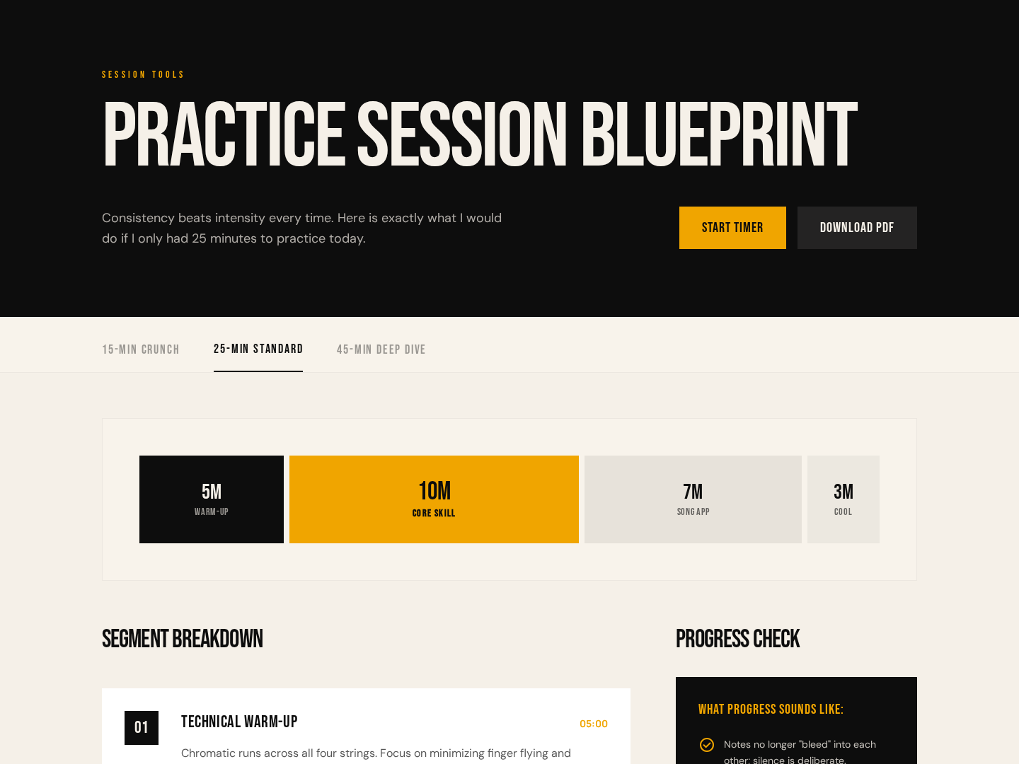 Practice Session Blueprint Lesson — Timed Routine Variant preview