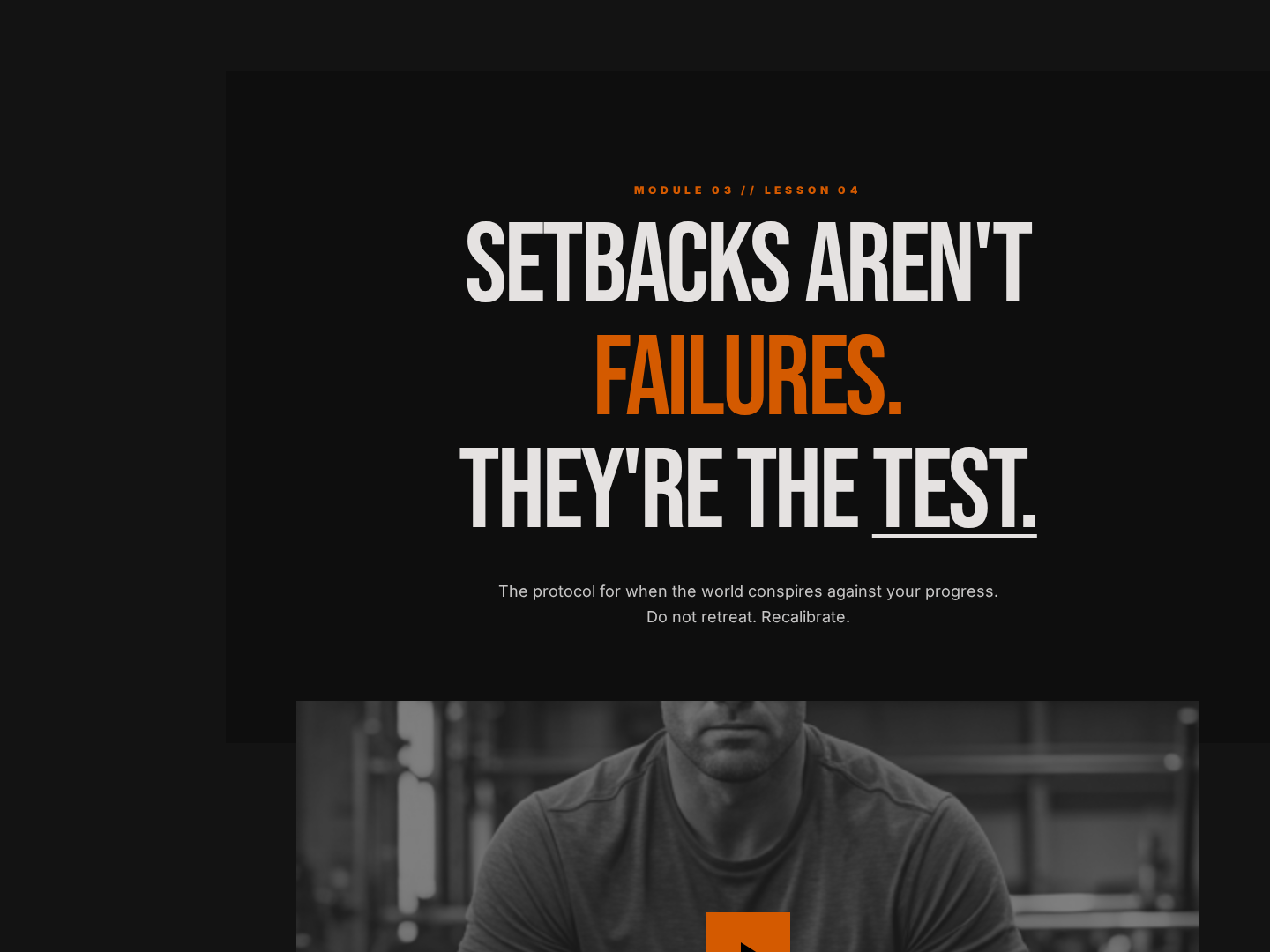 Setback Recovery Lesson — Step-by-Step Protocol Variant preview