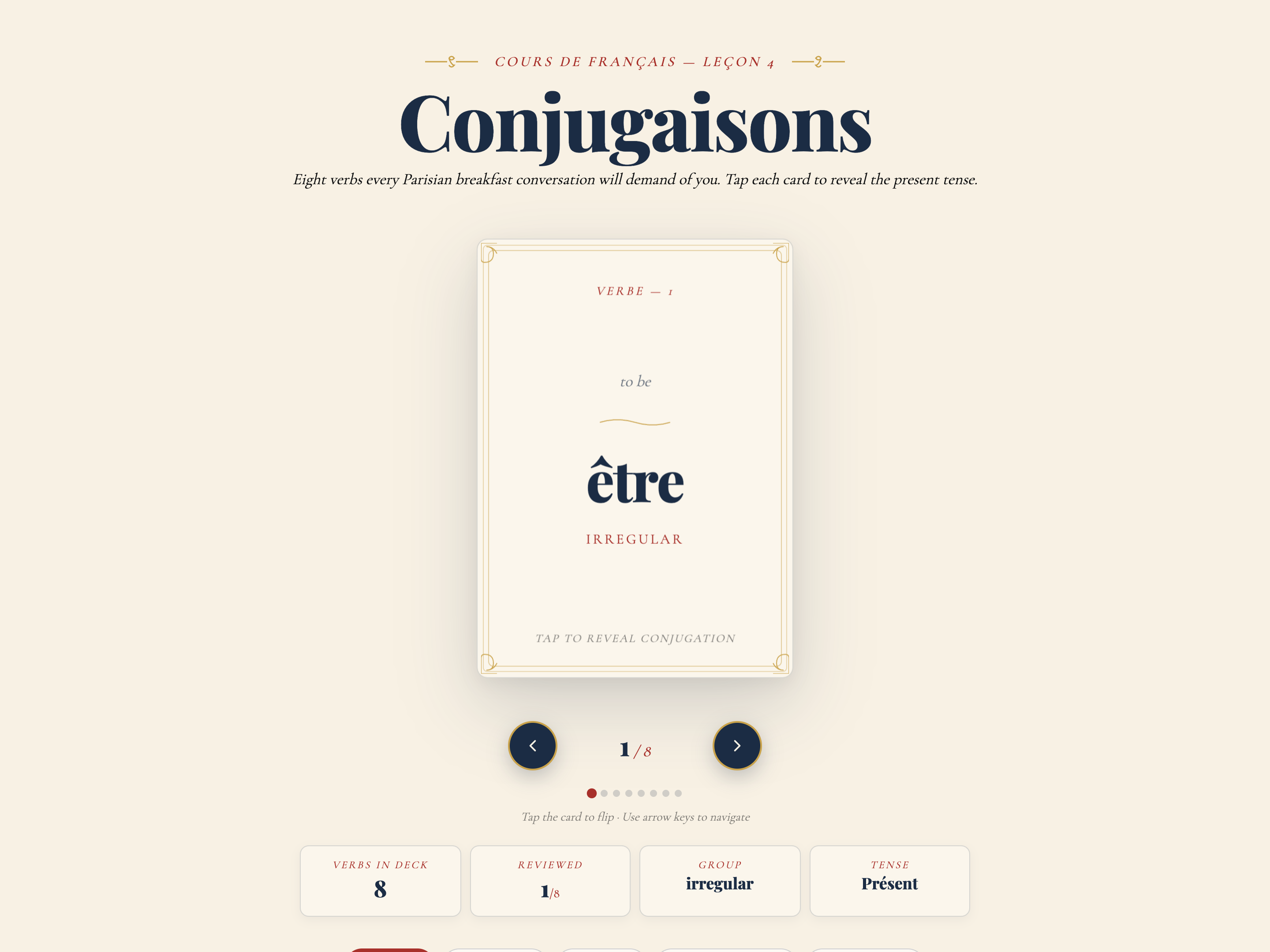 Flip Cards — Conjugation Drill Variant preview