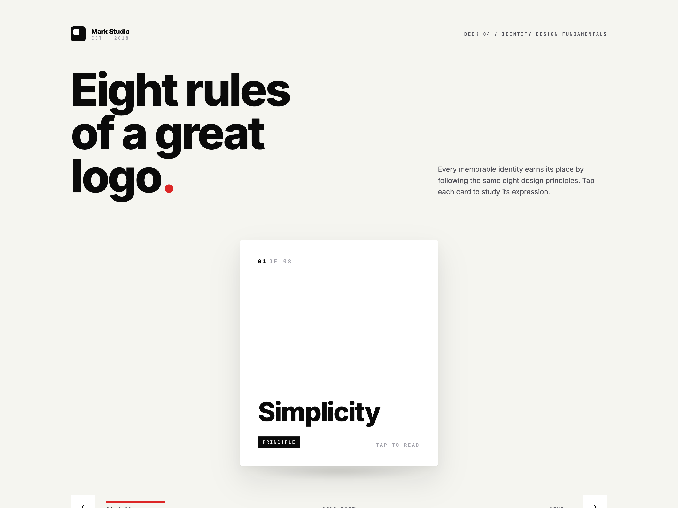 Flip Cards — Studio / Editorial Variant preview