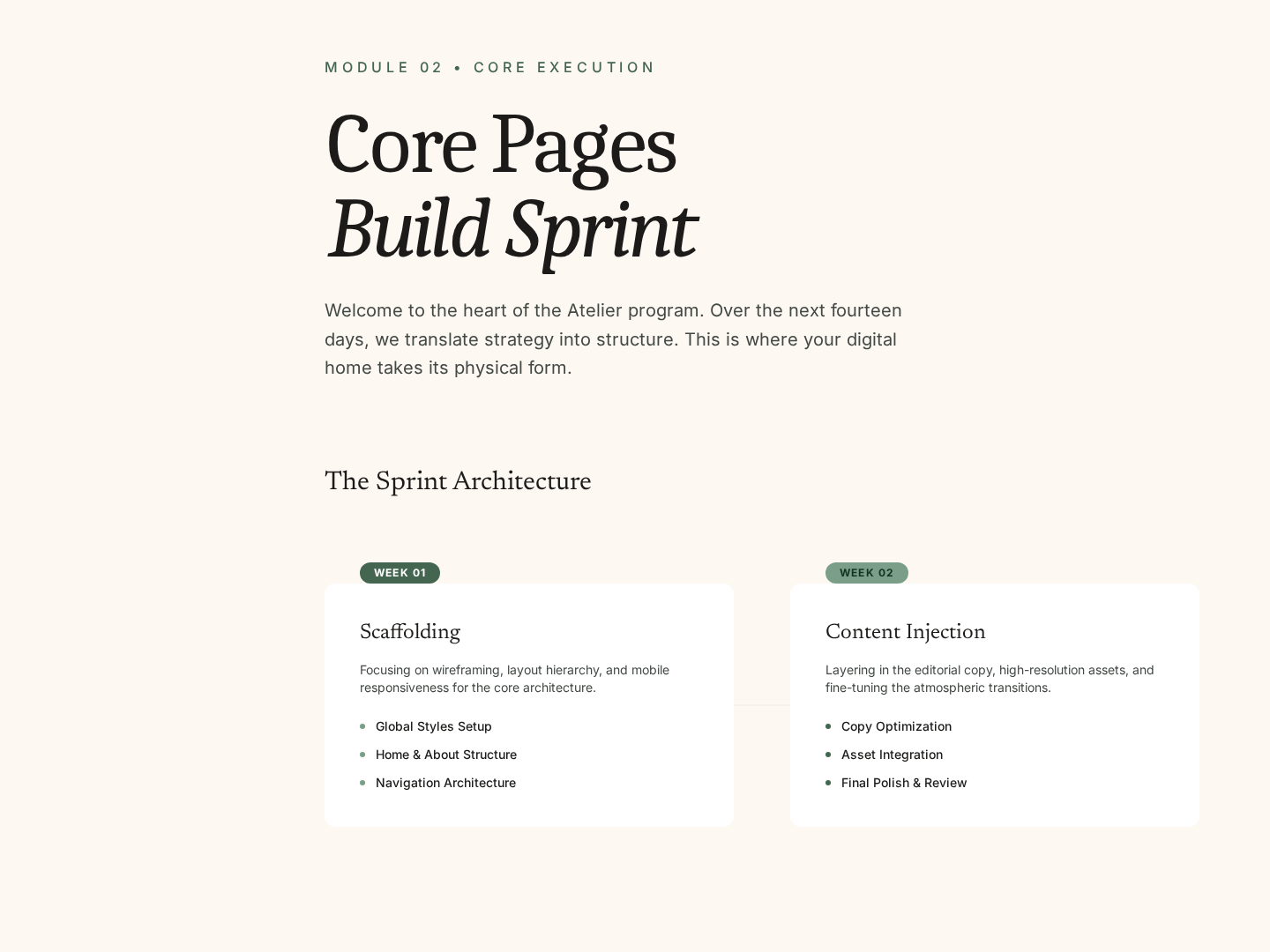 Done-With-You Build Sprint — Hands-On Tasked Lesson preview