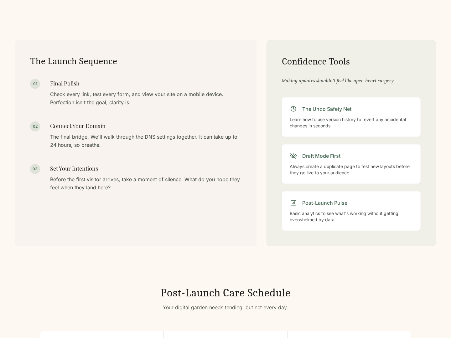 Done-With-You Go-Live Lesson — Confidence Send-Off preview