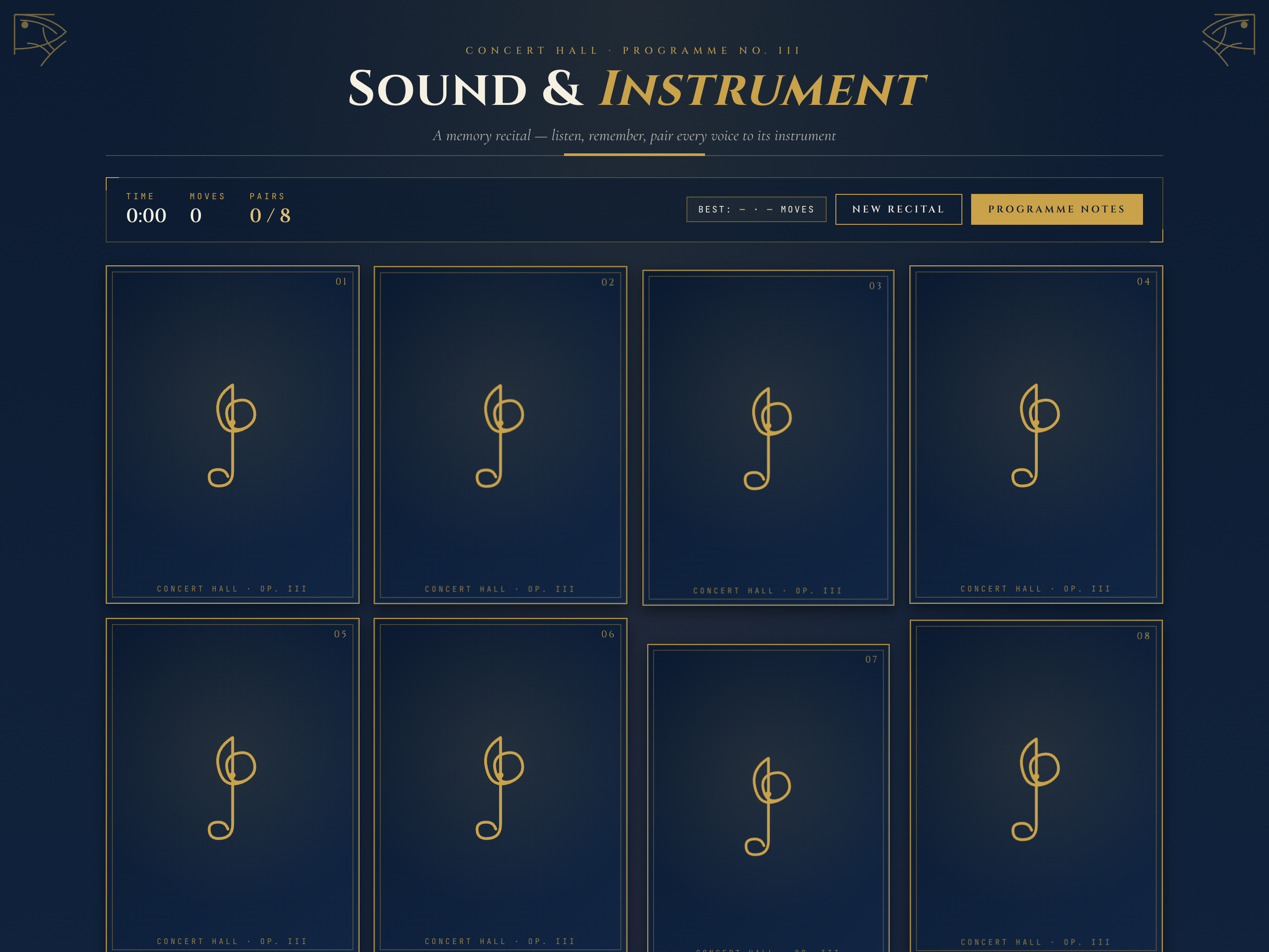 Memory Match — Audio / Sound-Pair Variant preview