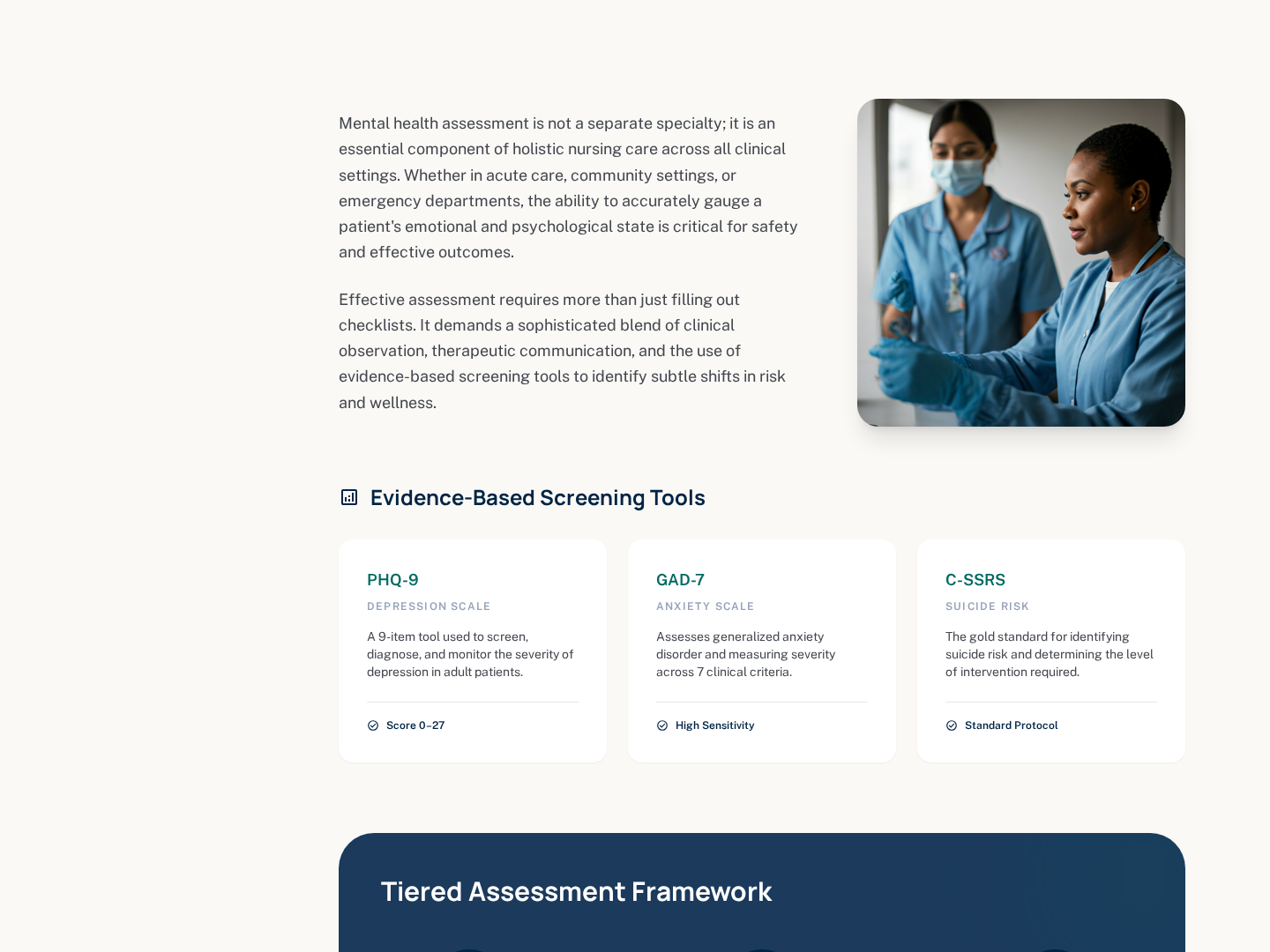 Assessment Tool Lesson — Screening-Walkthrough Variant preview