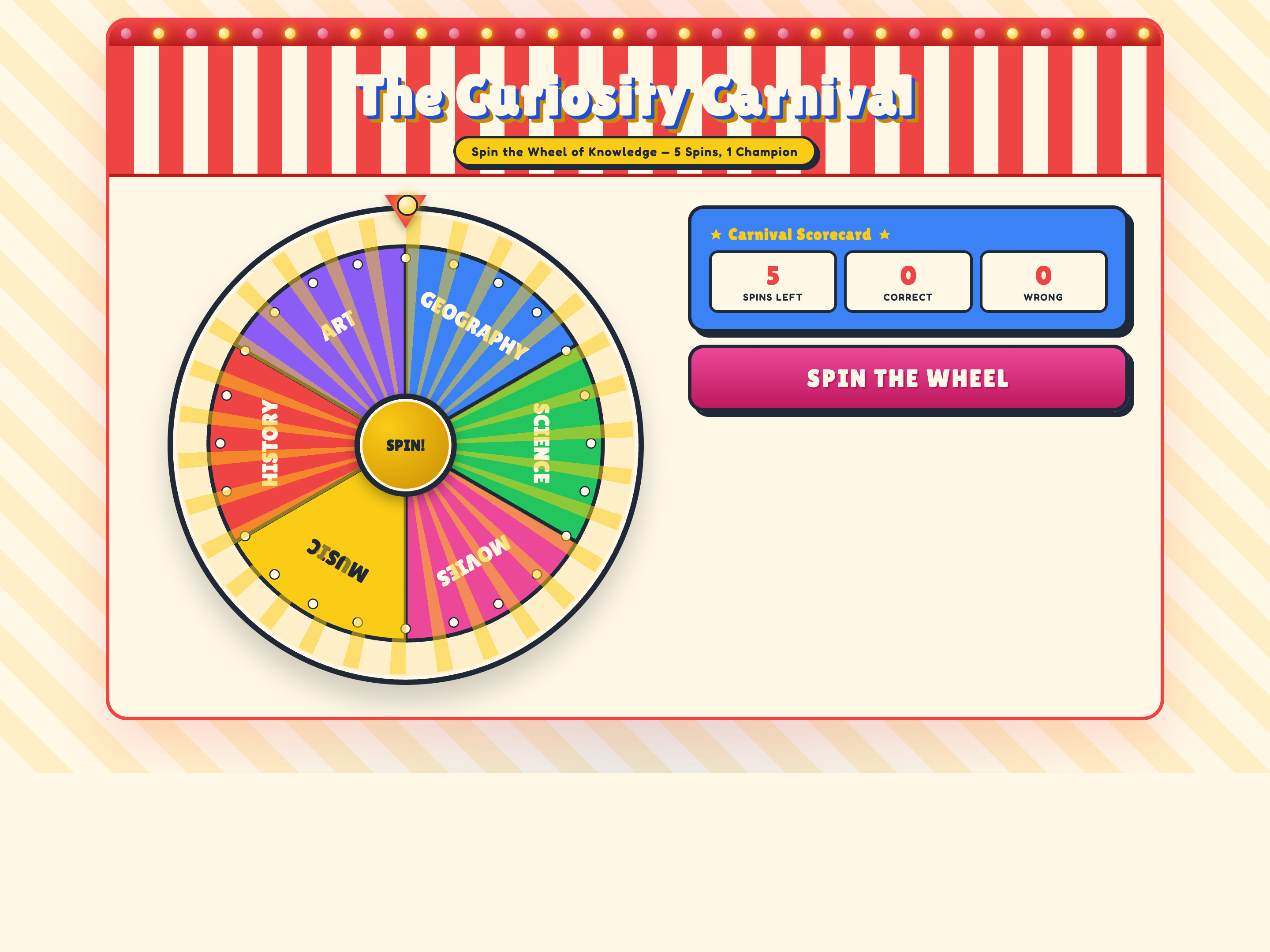Quiz Game — Carnival / Themed Show Variant preview