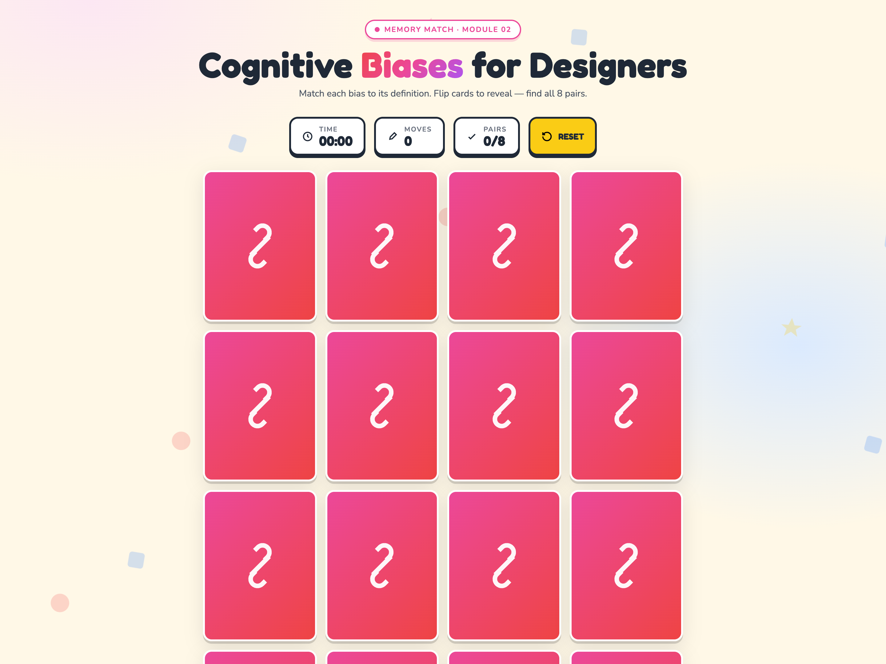 Quiz Game — Memory Match Variant preview