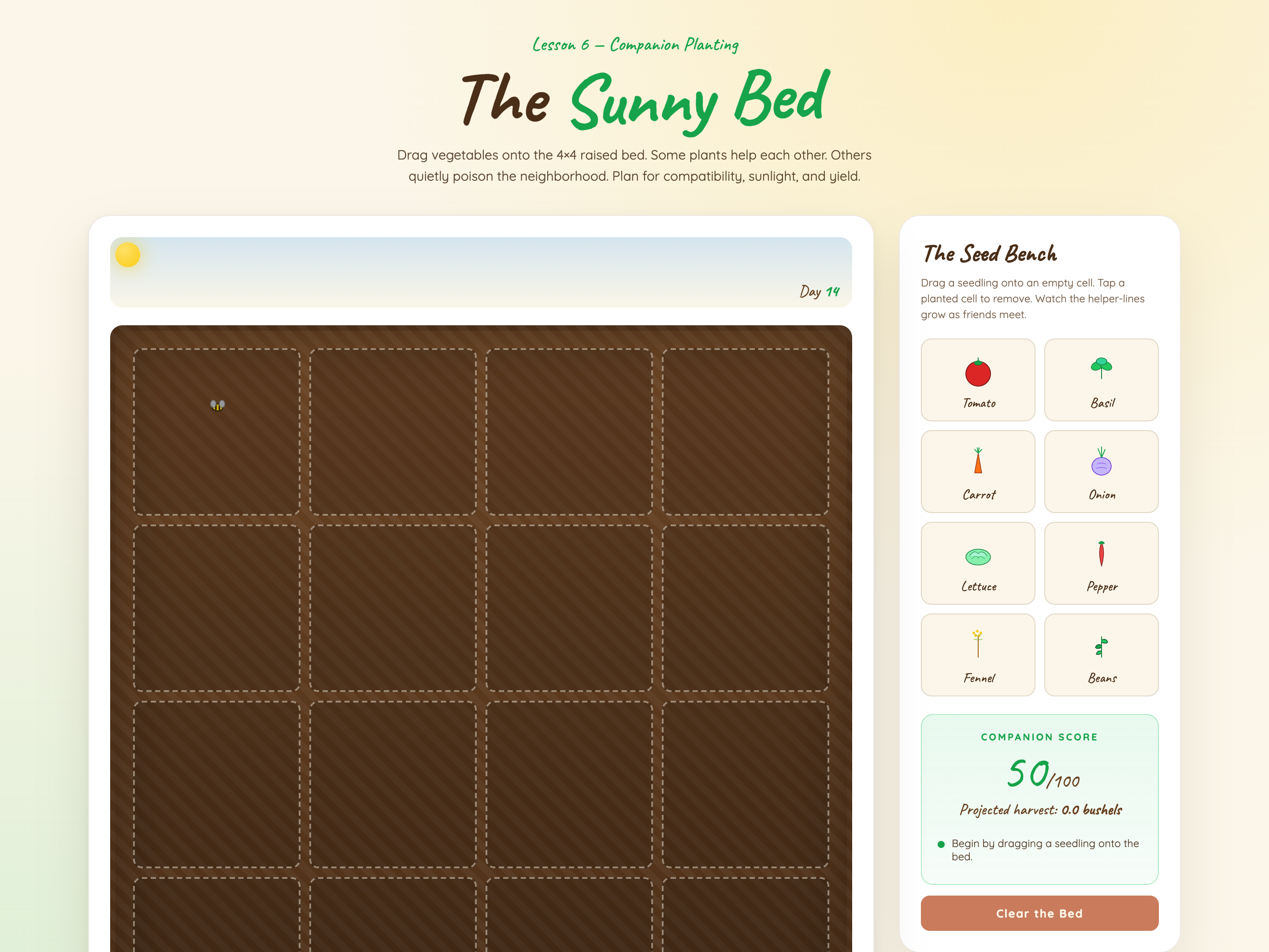 Cause-and-Effect Simulation — Sunny / Light & Growth Variant preview