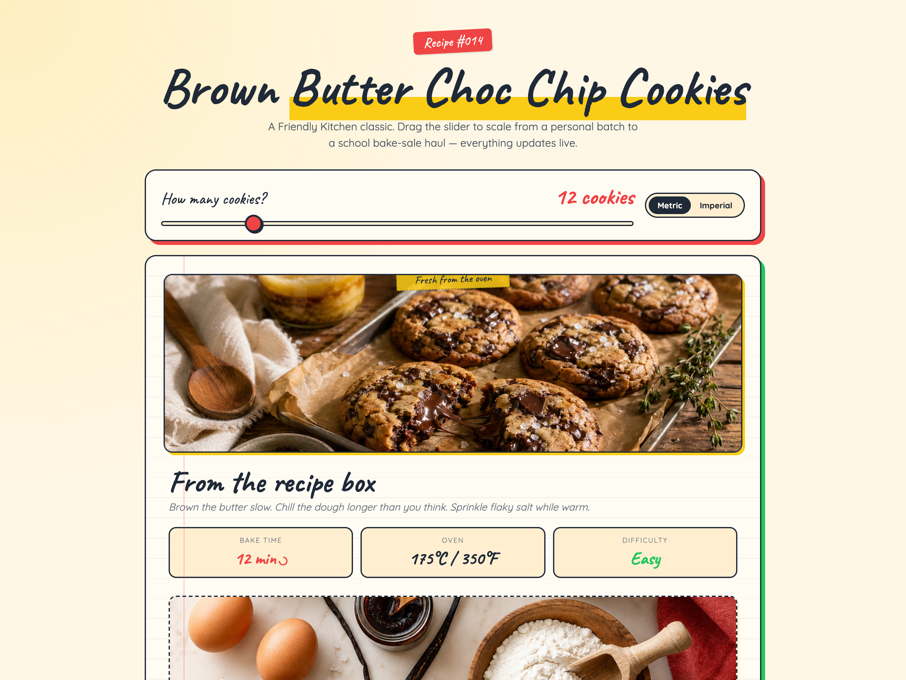 Interactive Sliders — Recipe Scaler Variant preview