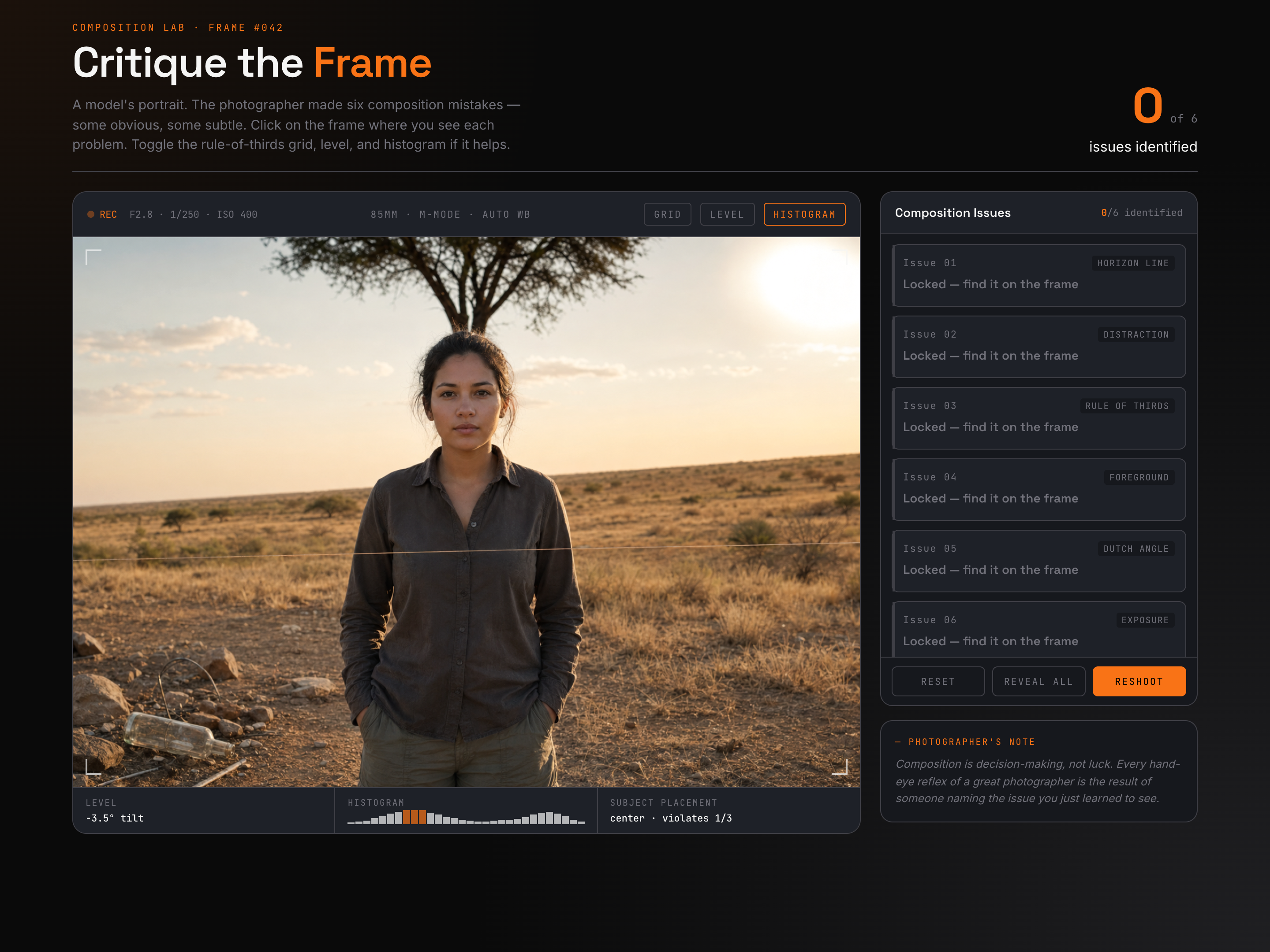 Spot-the-Error Interactive — Composition Critique Variant preview