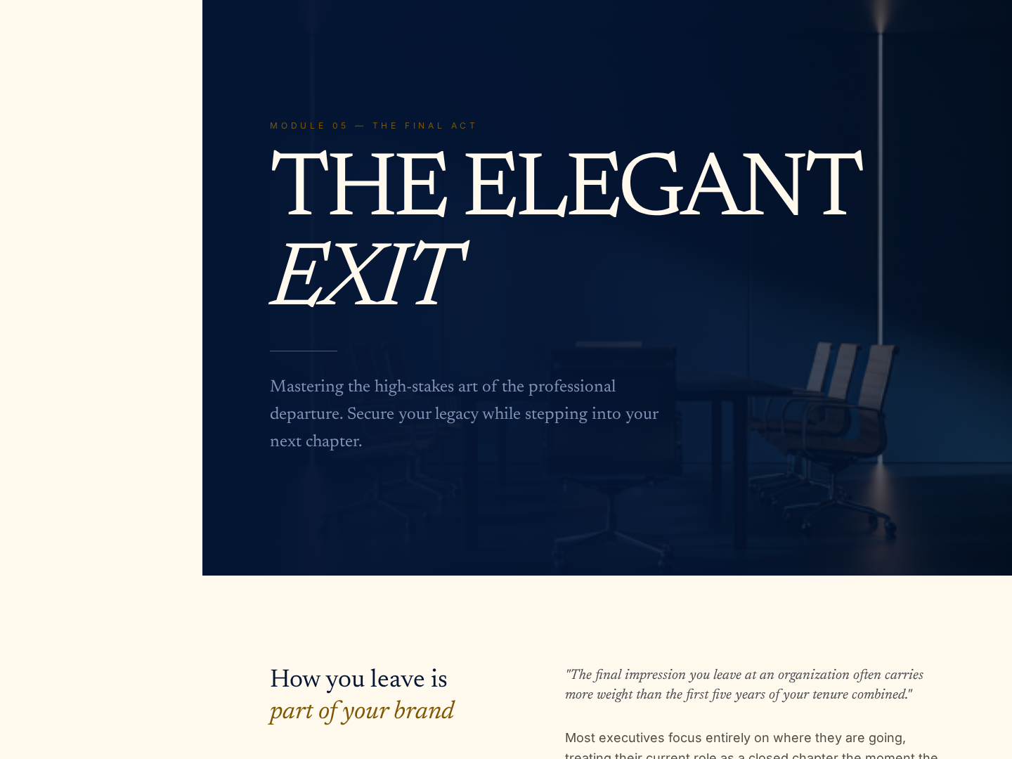 Graceful Exit Lesson — Professional Transition Playbook preview