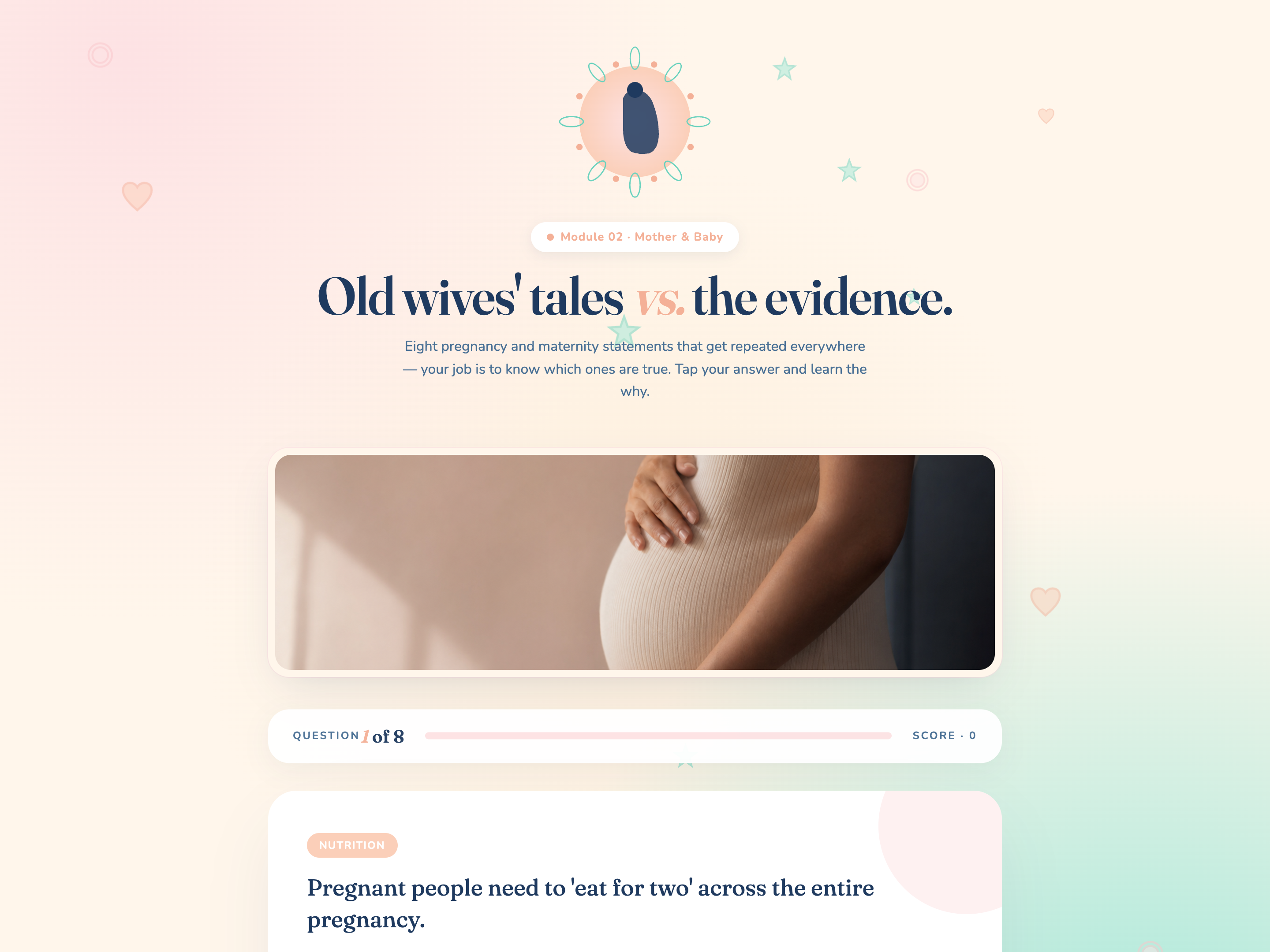 True / False Knowledge Check — Tender / Maternity Variant preview
