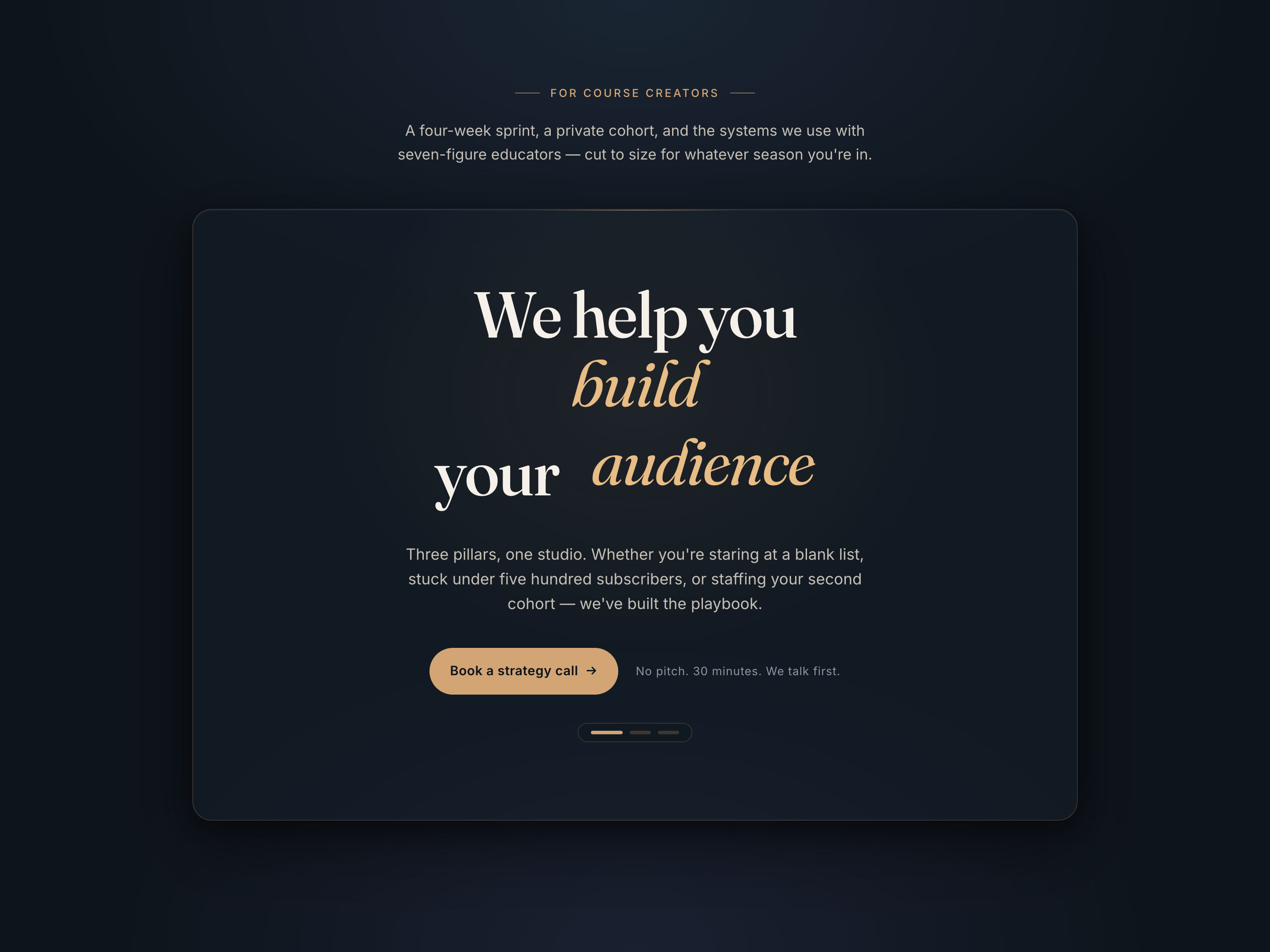 Blur-Cycle Hero — Animated Value Statement Page preview