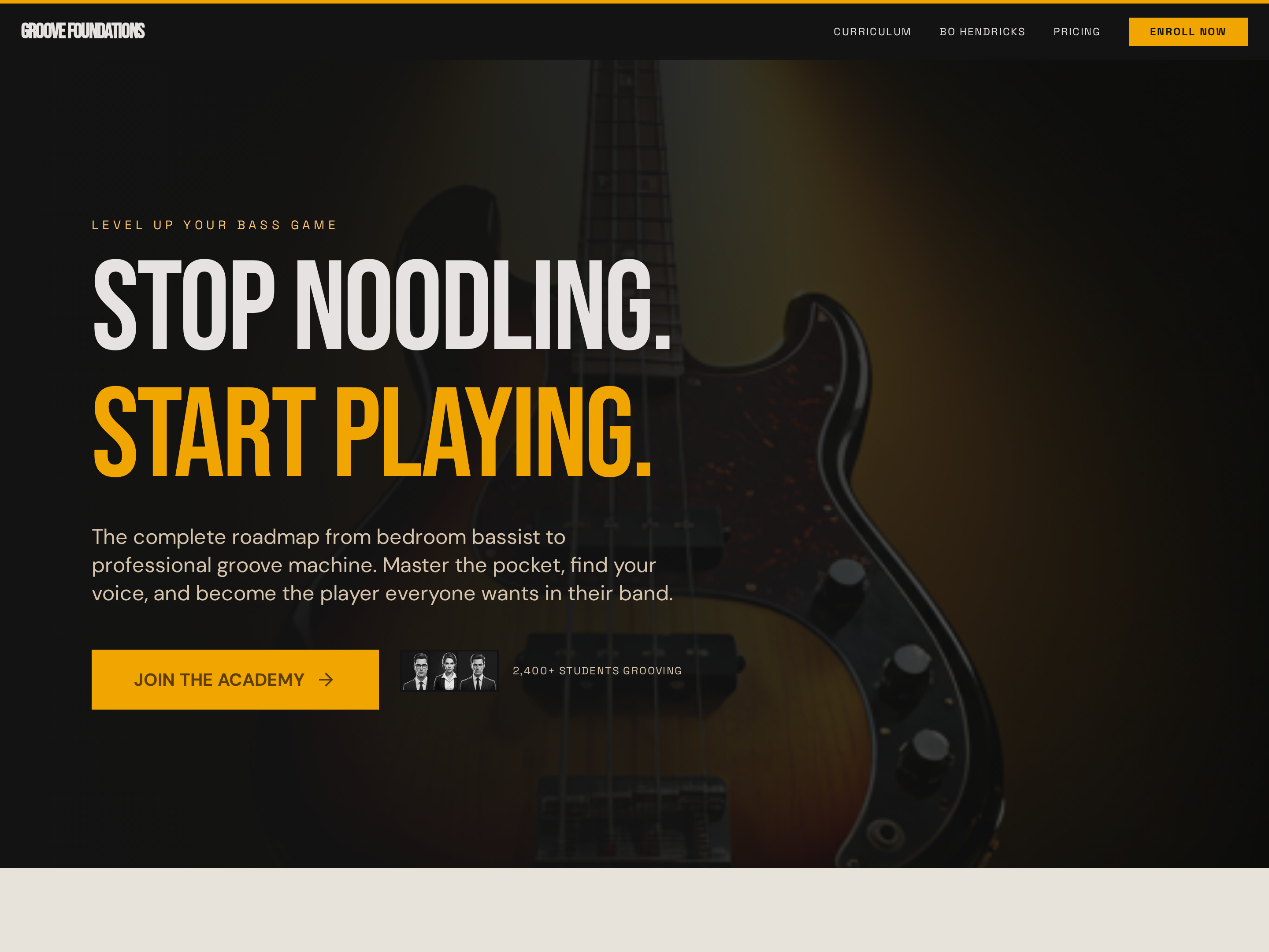 Long-Form Sales Page — Bold Dark-Mode Course Conversion Layout preview