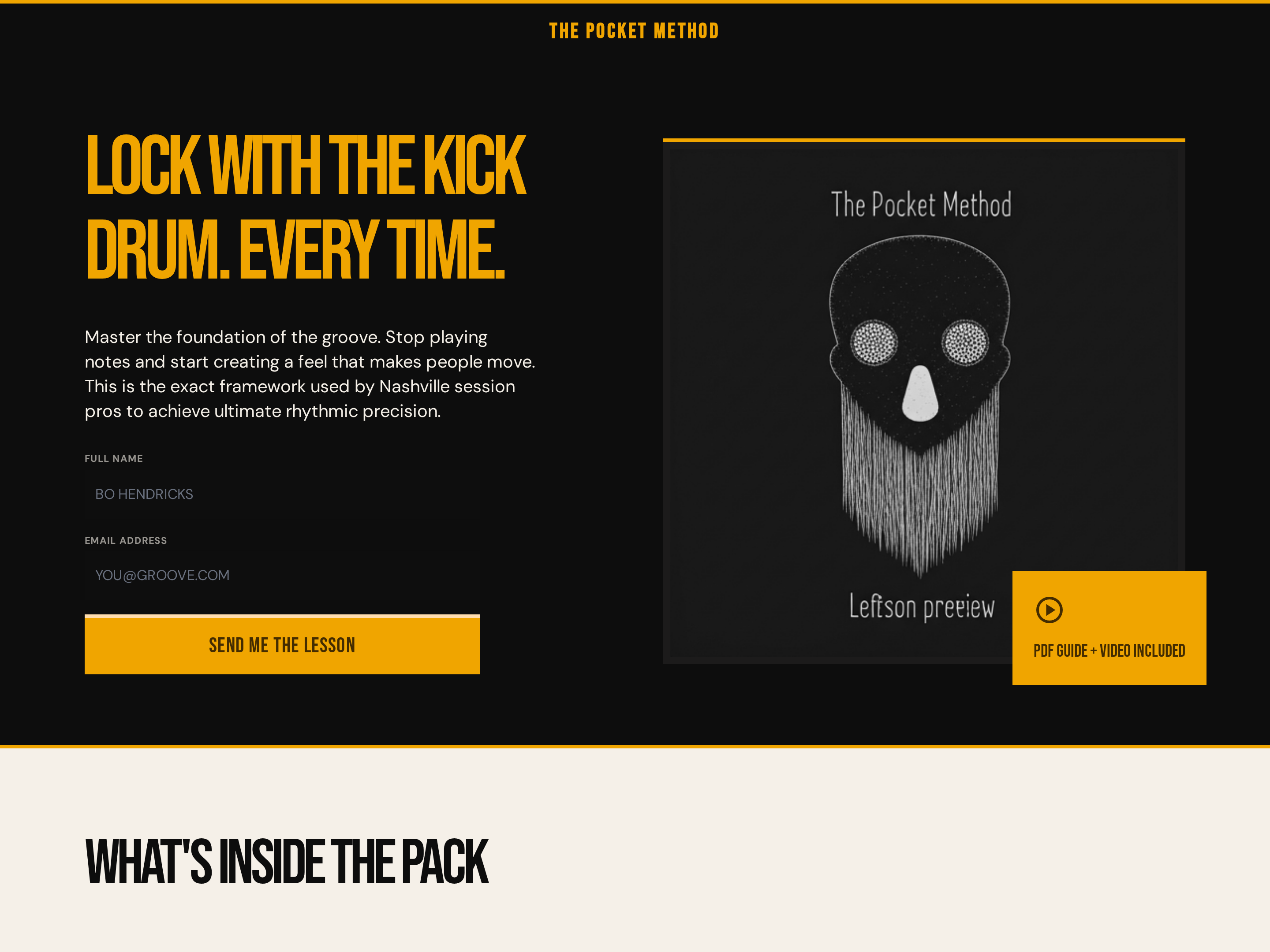 Single-Purpose Opt-In — Bold Dark-Mode Lead Magnet Page preview