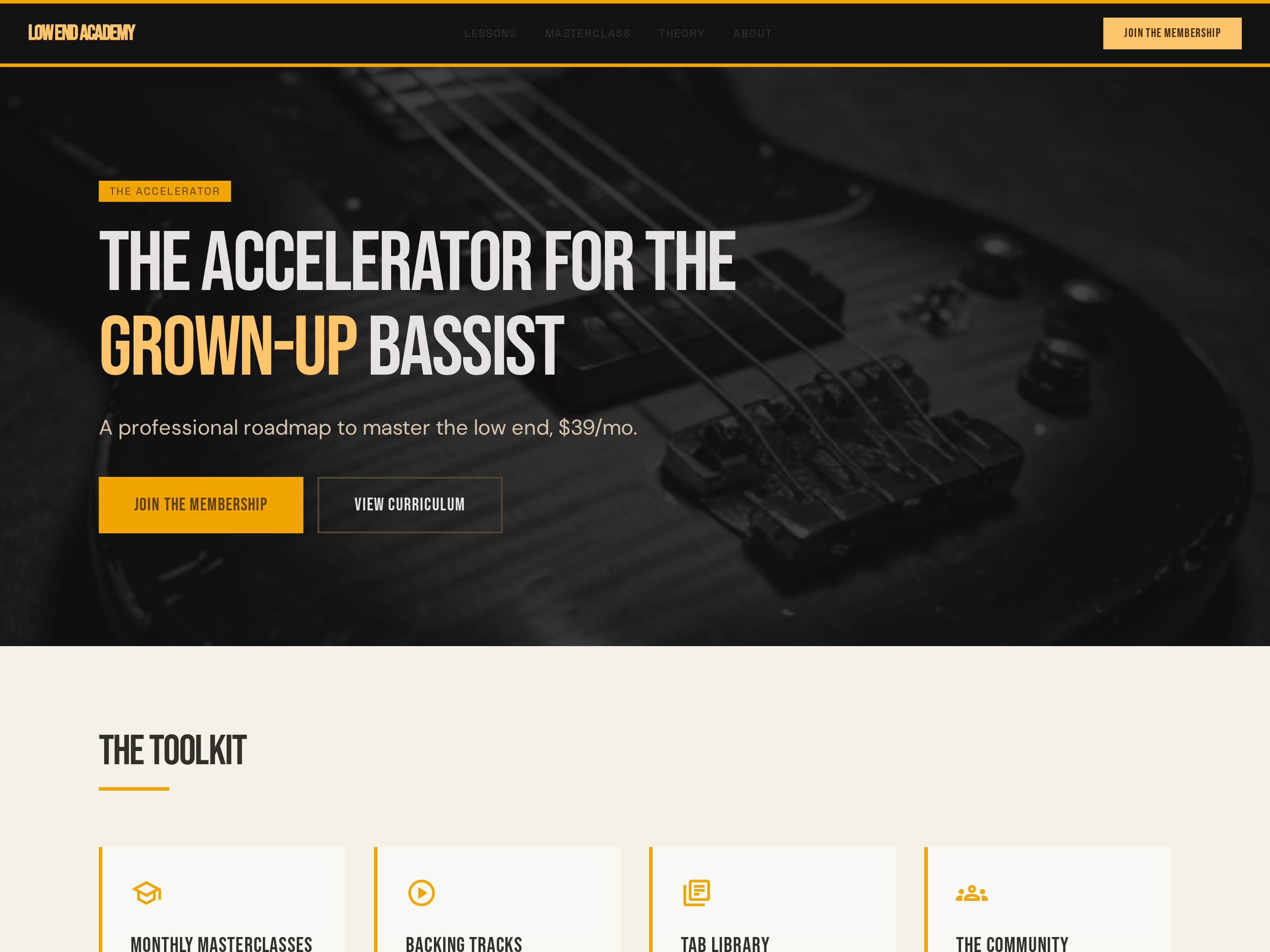 Tiered Membership Page — Bold Dark-Mode Subscription Layout preview