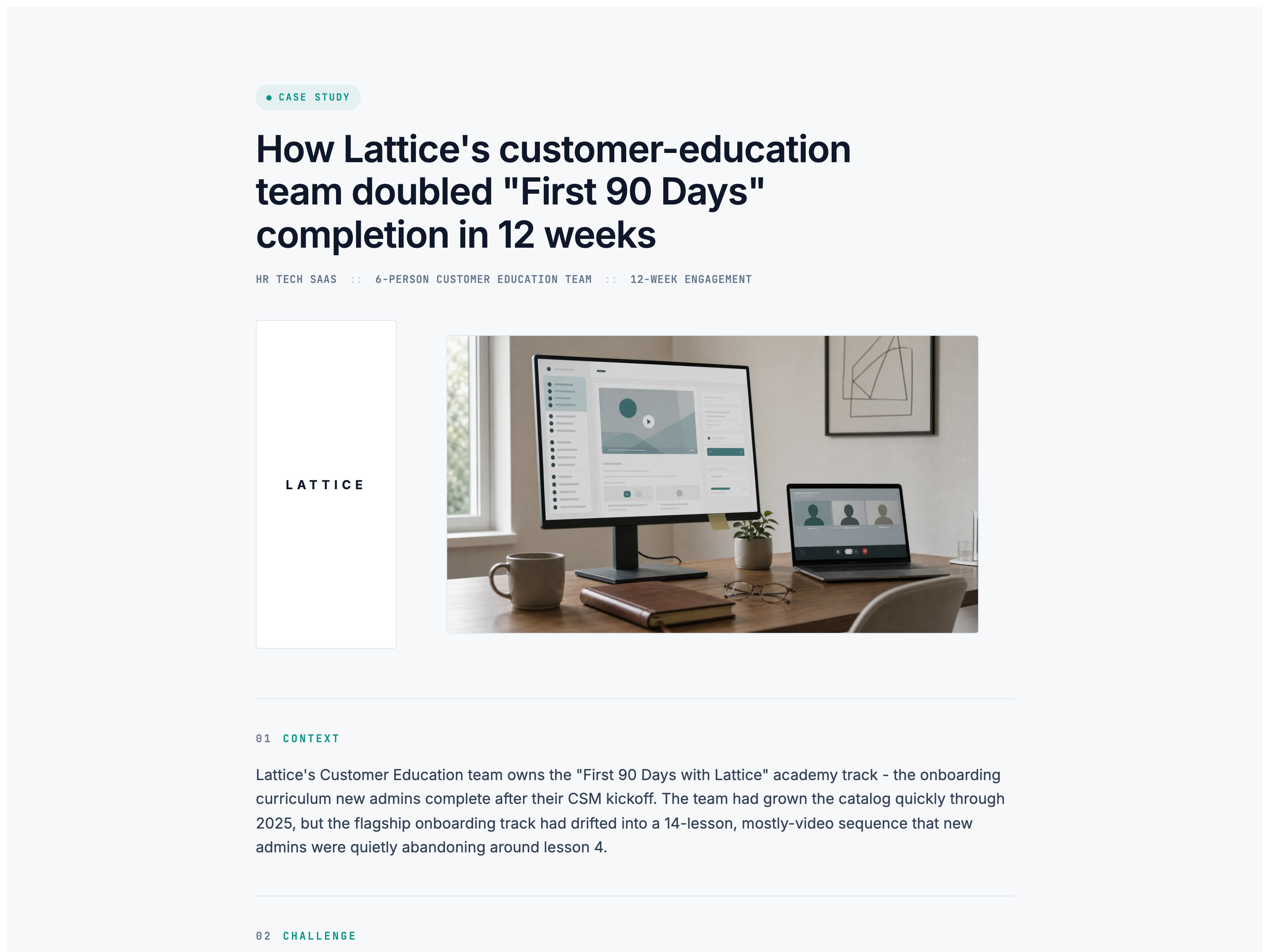 Deep Case Study Block — Single-Story Engagement Proof preview