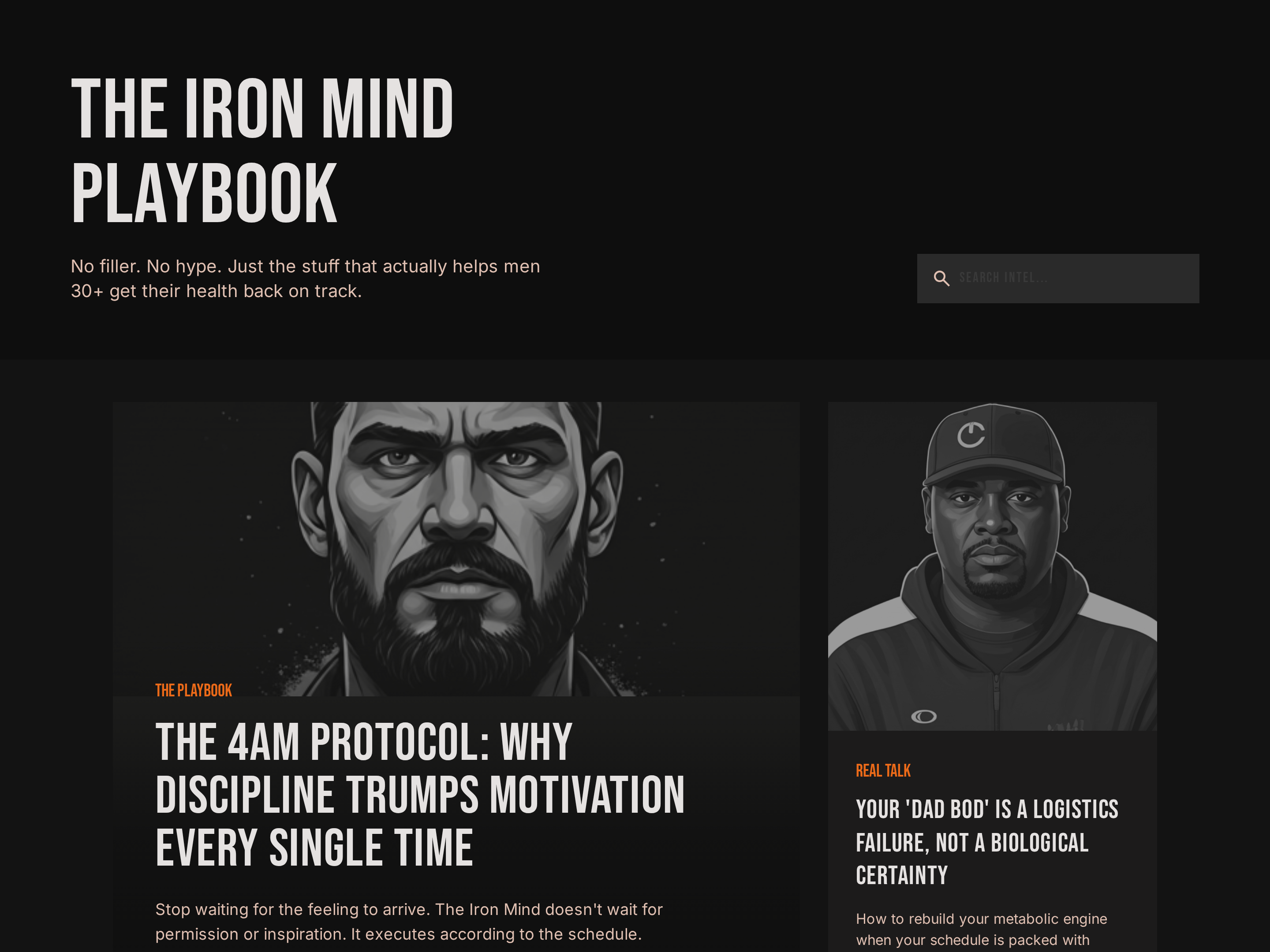 Bold Content Hub — Dark-Mode Blog Variant preview