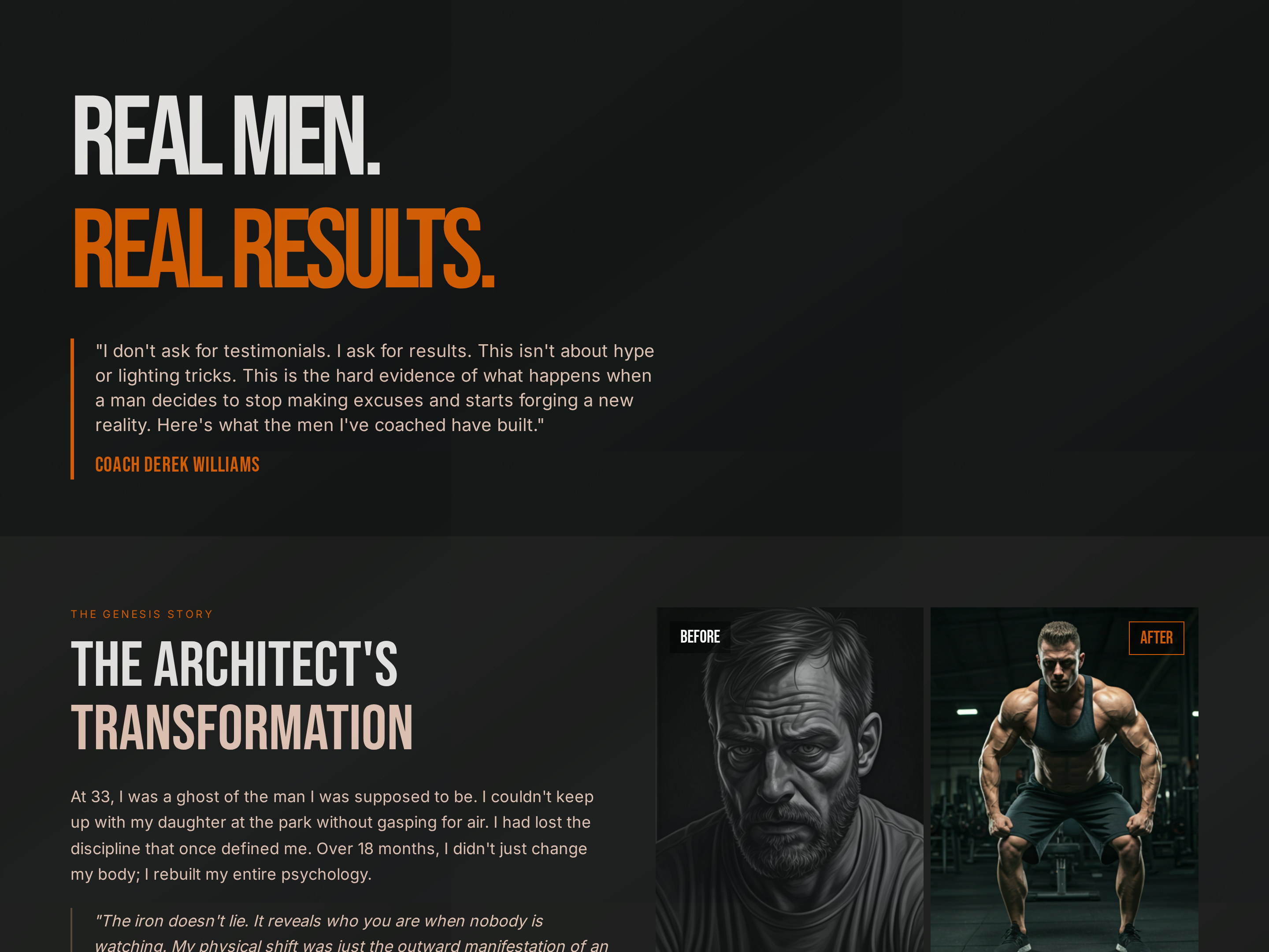 Bold Results Page — Dark-Mode Social Proof Variant preview