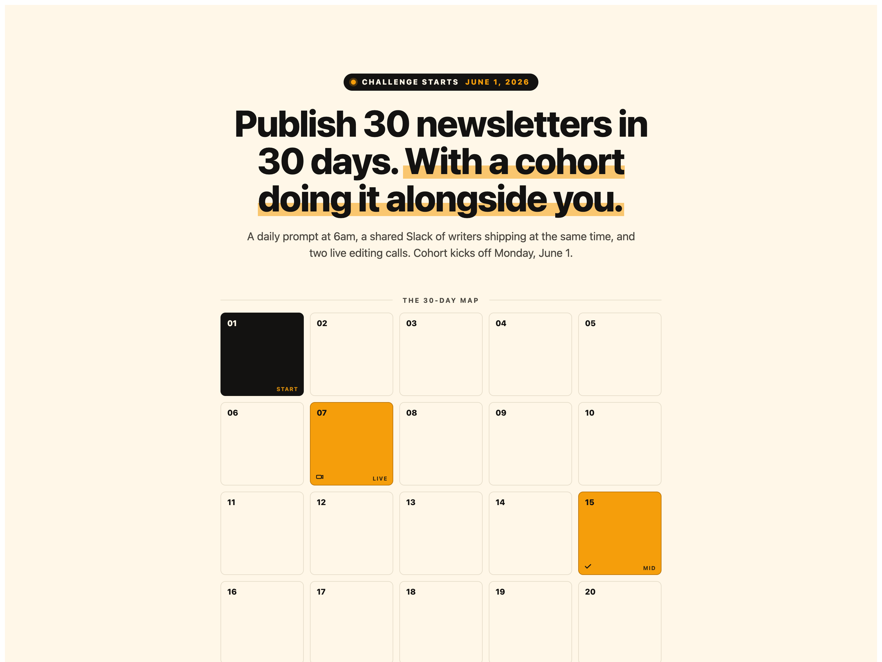 Challenge Signup — Multi-Day Cohort Opt-In preview