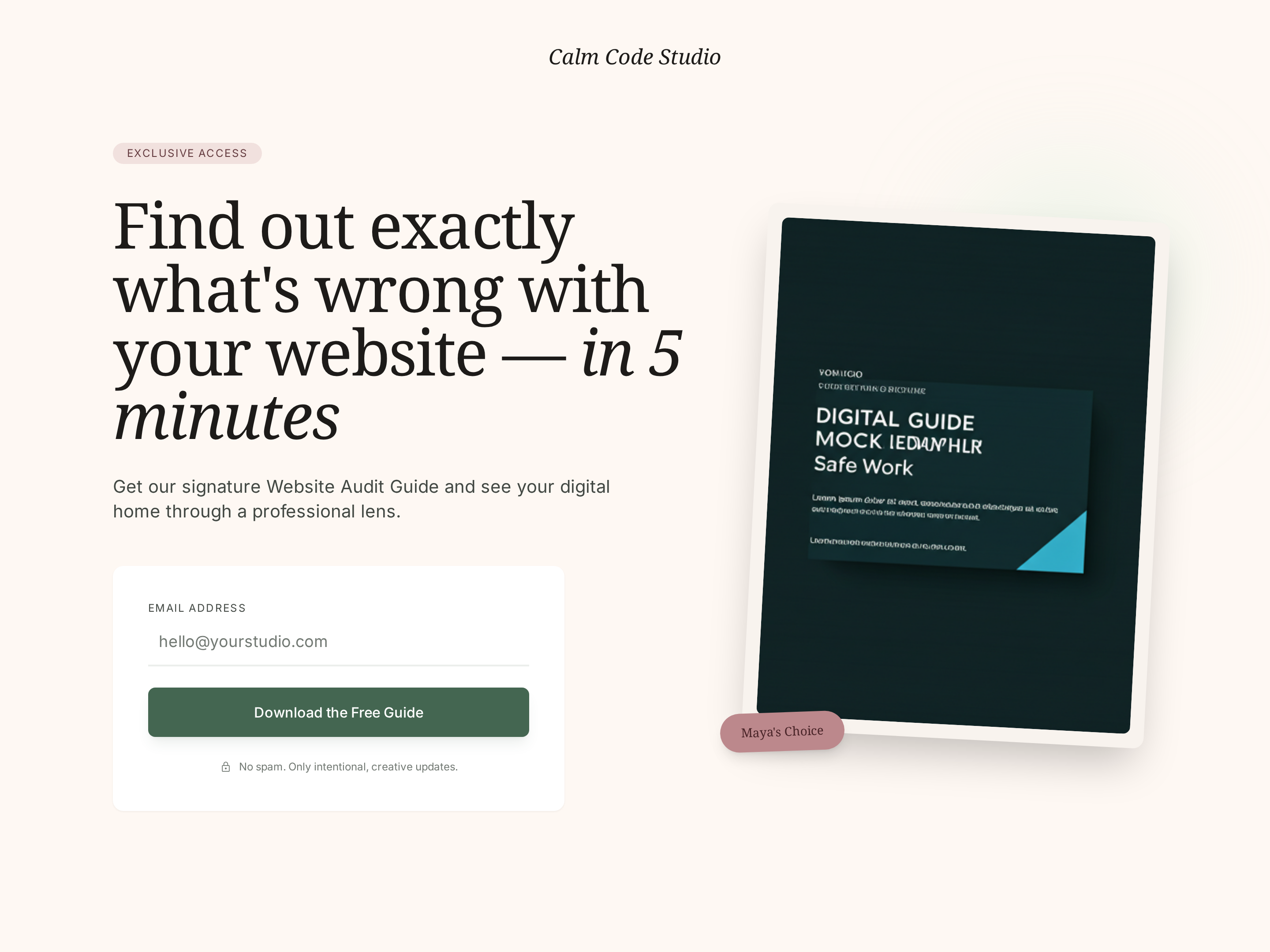 Free Resources Page — Editorial Lead Magnet Hub preview