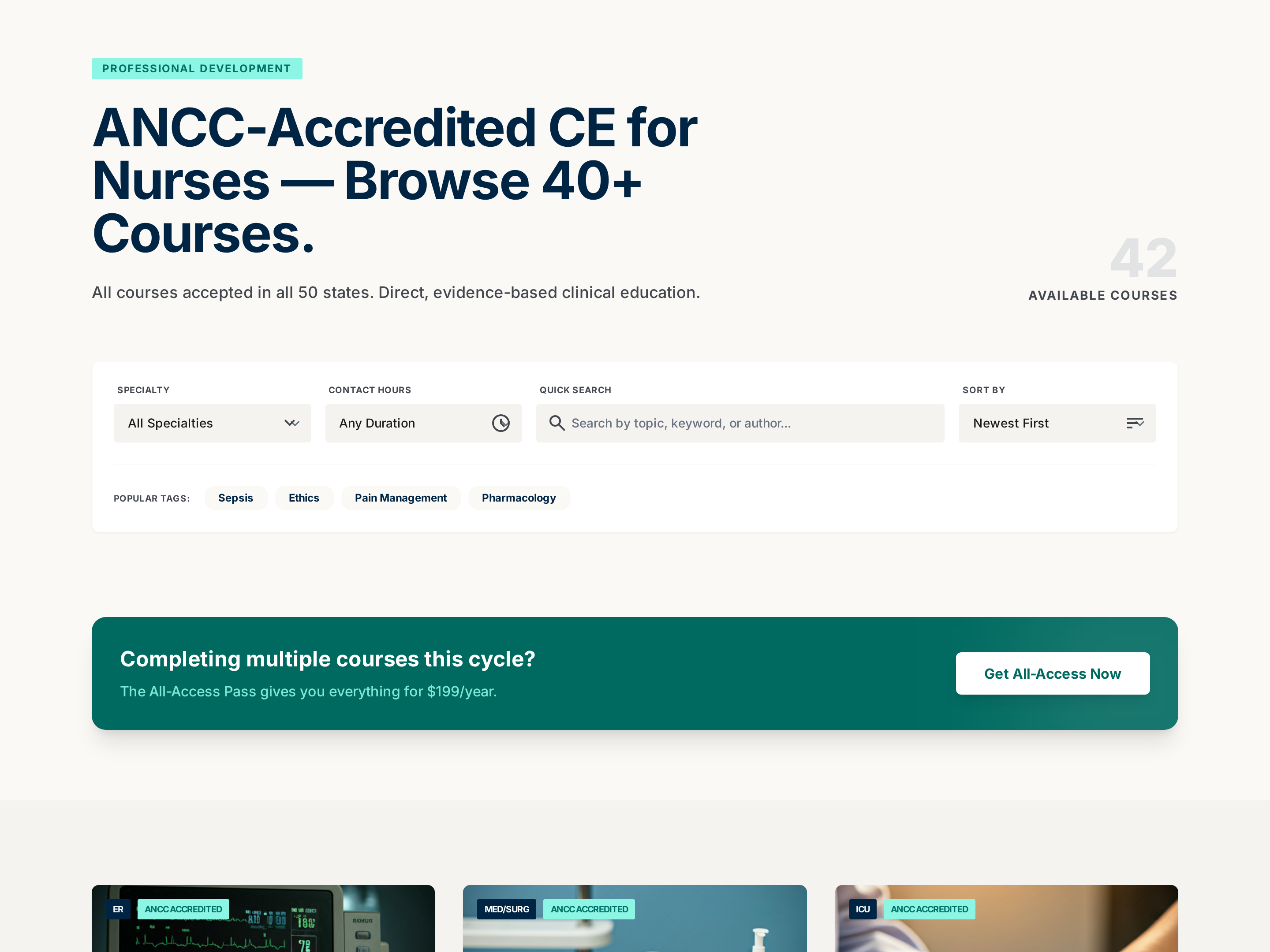 Searchable Course Catalog — Professional Filterable Variant preview