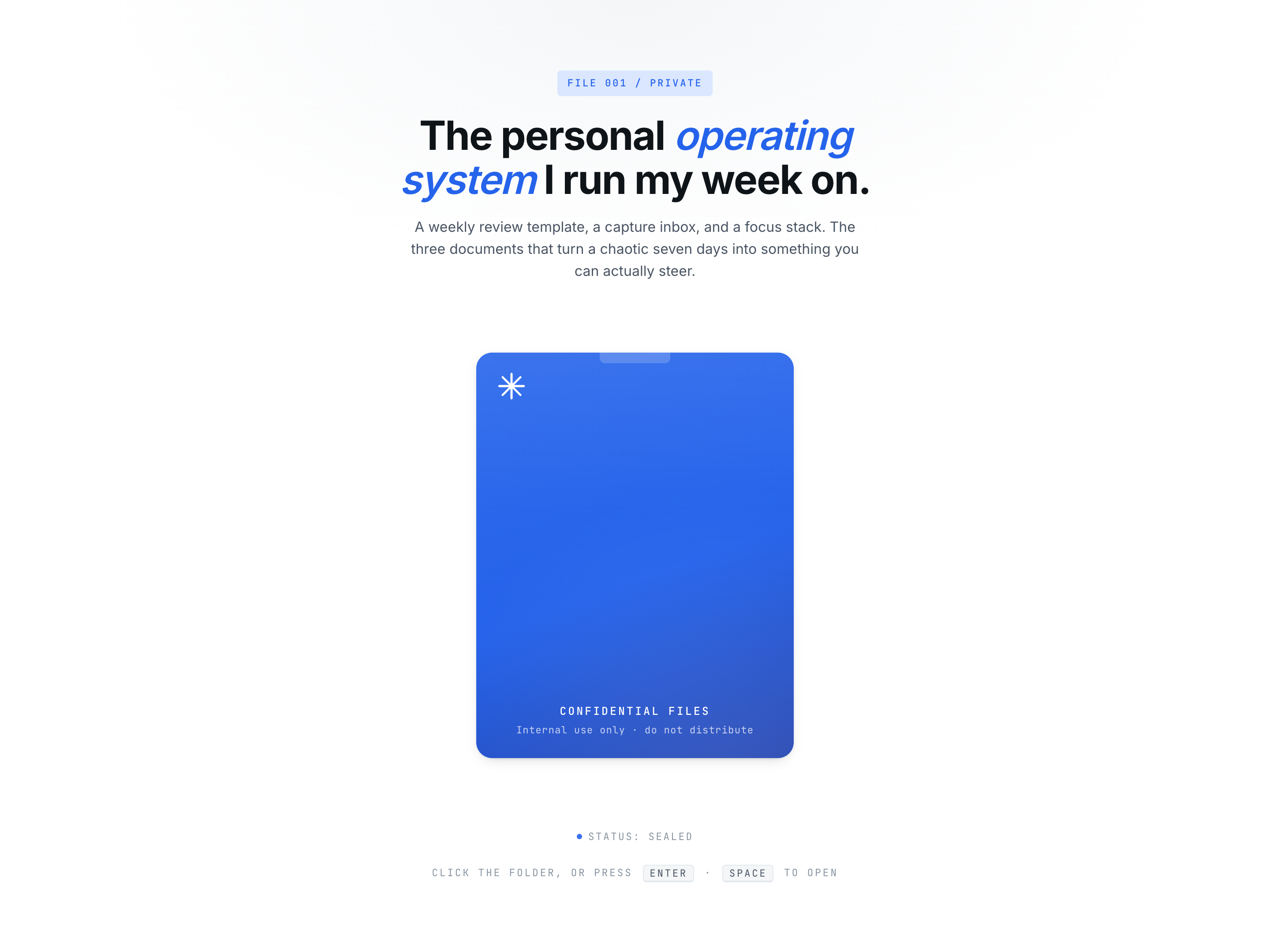 Folder-Pocket Reveal Page — Tactile Sales Variant preview