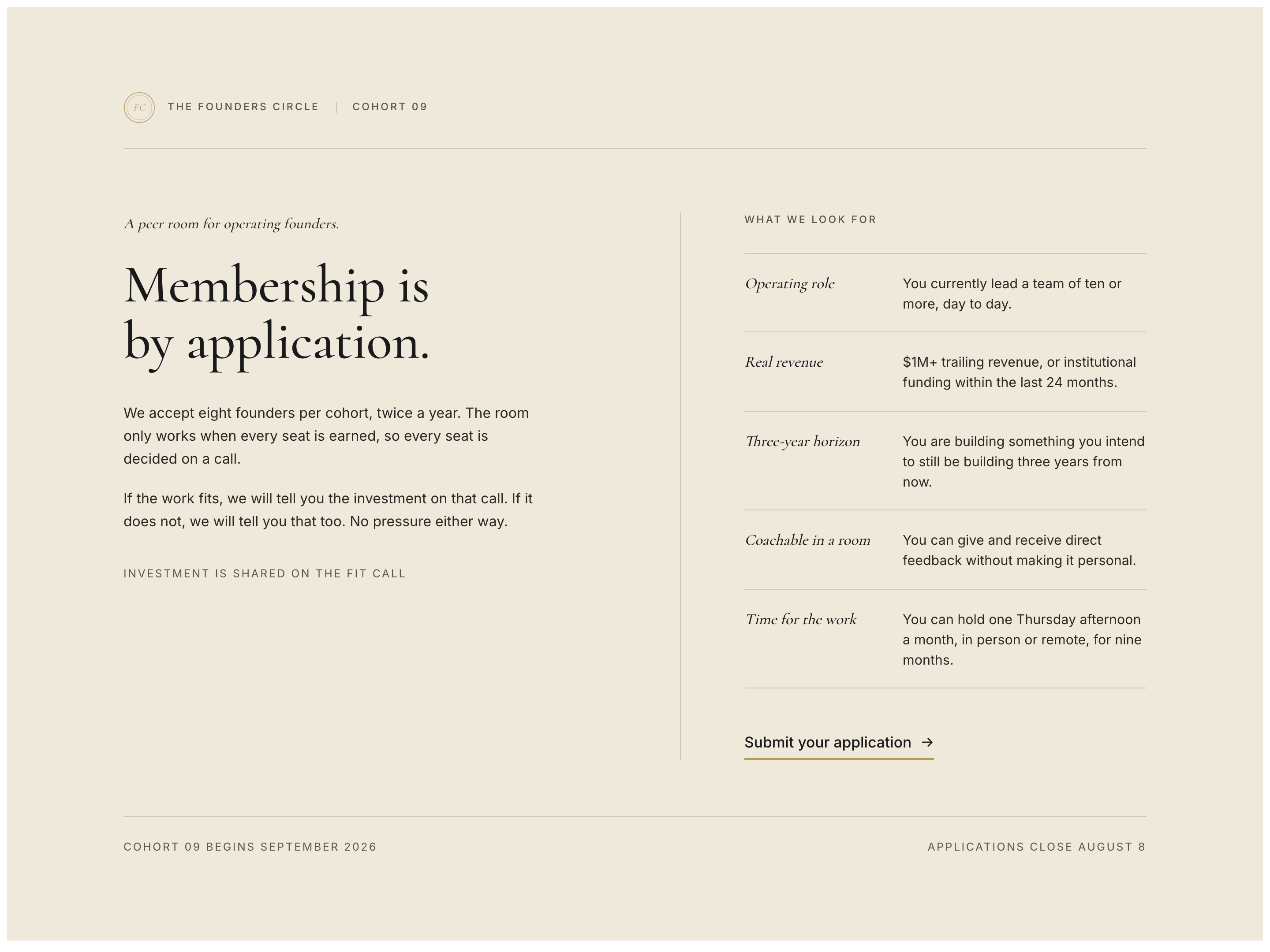 Application-Only Pricing — Premium Cohort Variant preview