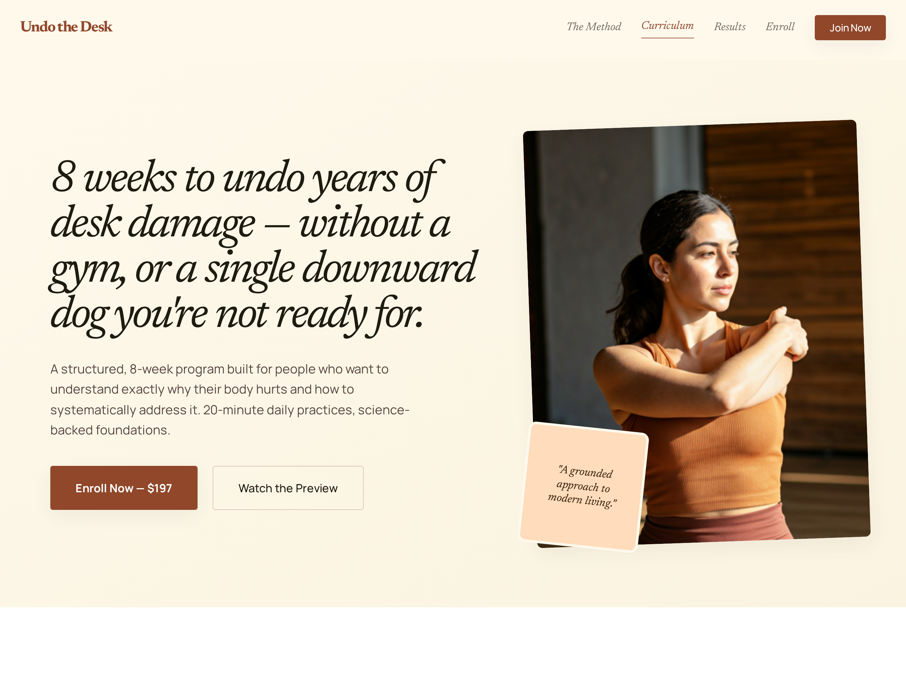 Long-Form Course Sales Page — Warm Editorial Variant preview