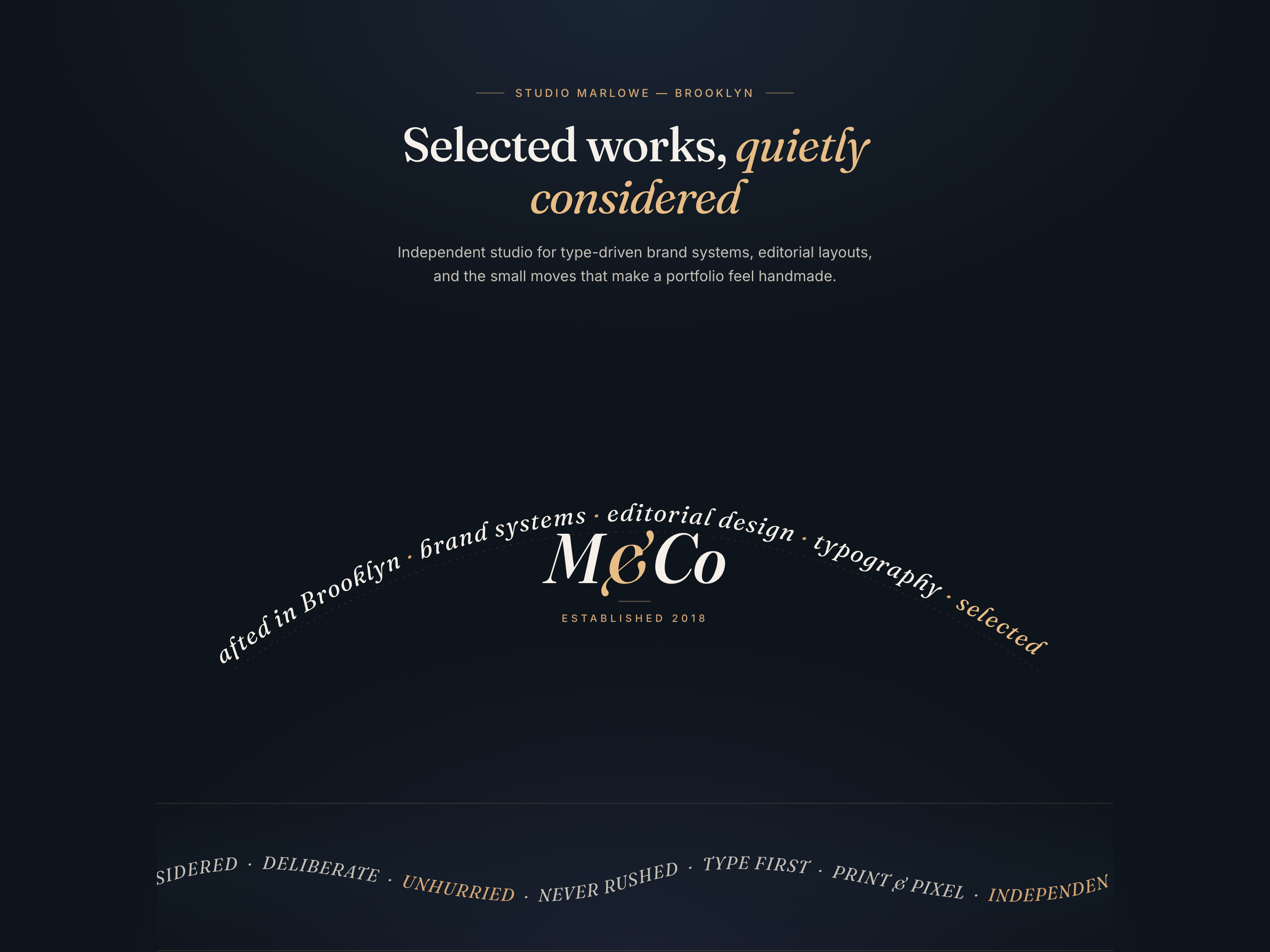 Curved-Path Text Marquee — Editorial Portfolio Header preview