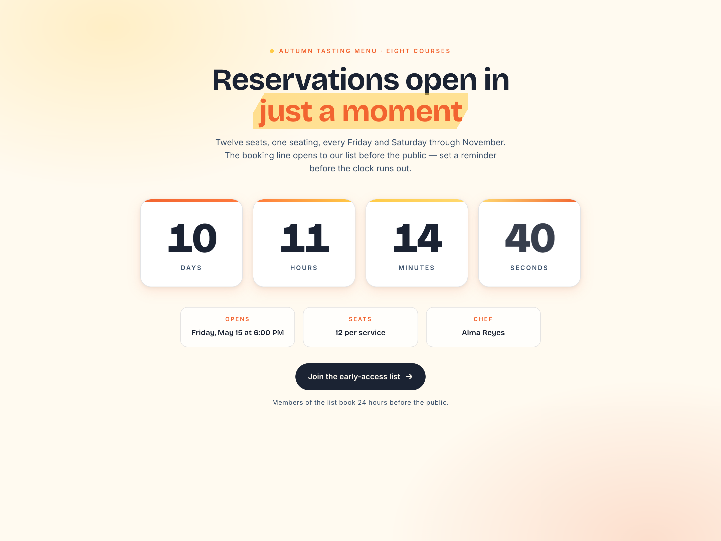 Staged Countdown Page — Cinematic Aurora-Glow Variant preview