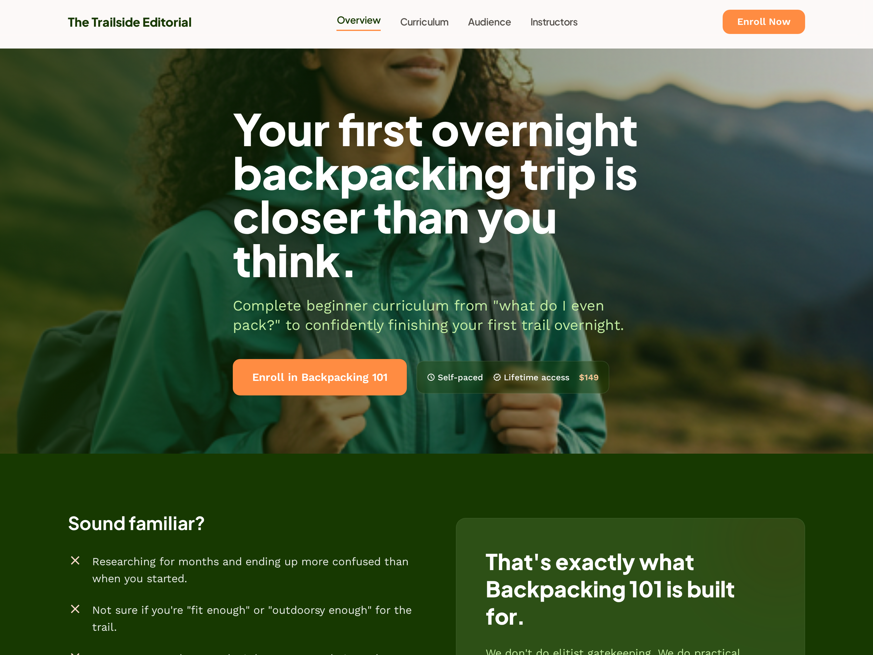 Beginner Course Sales Page — Approachable Light Variant preview