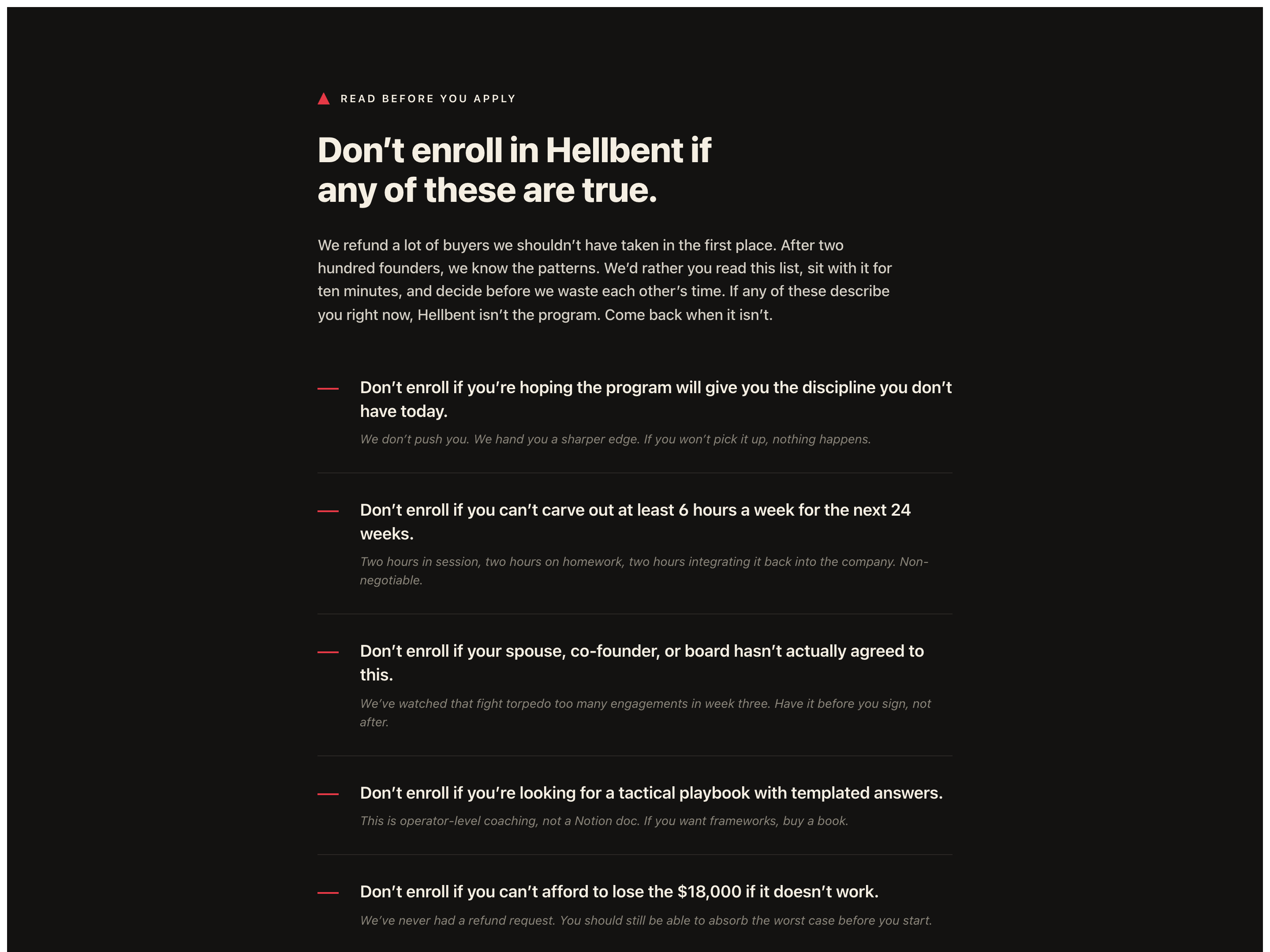 Honest Not-For Warning — Late-Page Integrity Gate preview