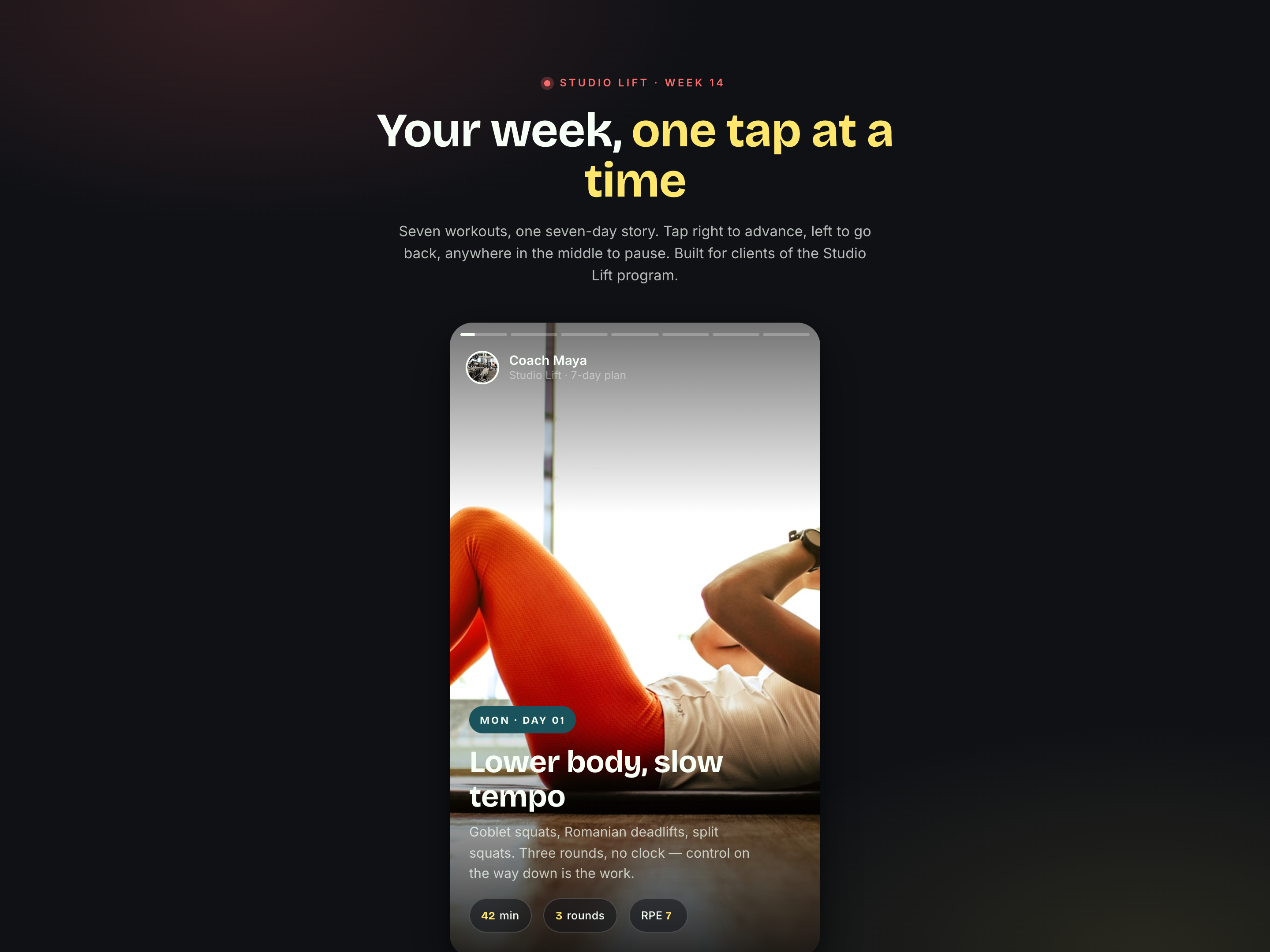 Story Carousel — 7-Tile Weekly Recap Variant preview